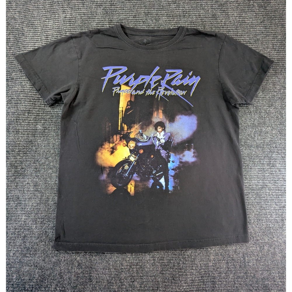 The Prince Estate T Shirt Mens L Black Purple Rain Prince & the Revolution's Pop